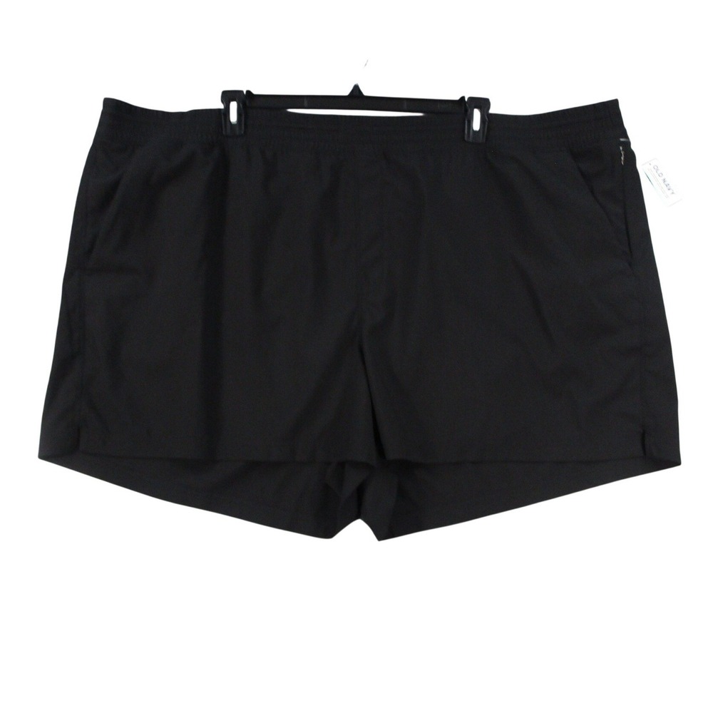 Old Navy StretchTech Shorts Womens 4X Black Athletic Dry Quick Performance New